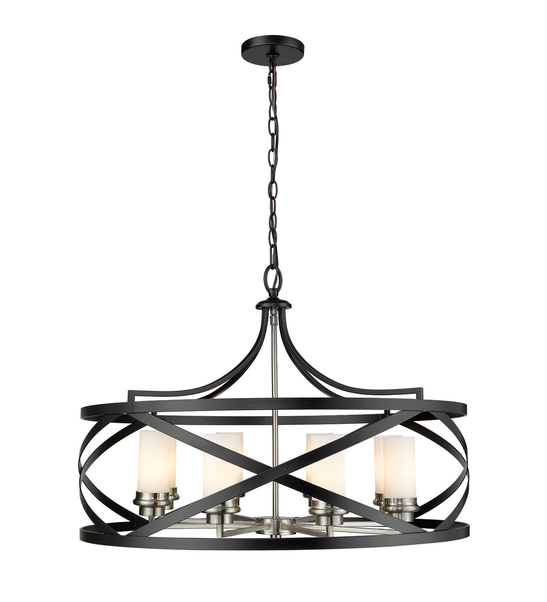 Z-Lite Malcalester 481P30-MB-BN Chandelier Light - Matte Black / Brushed Nickel