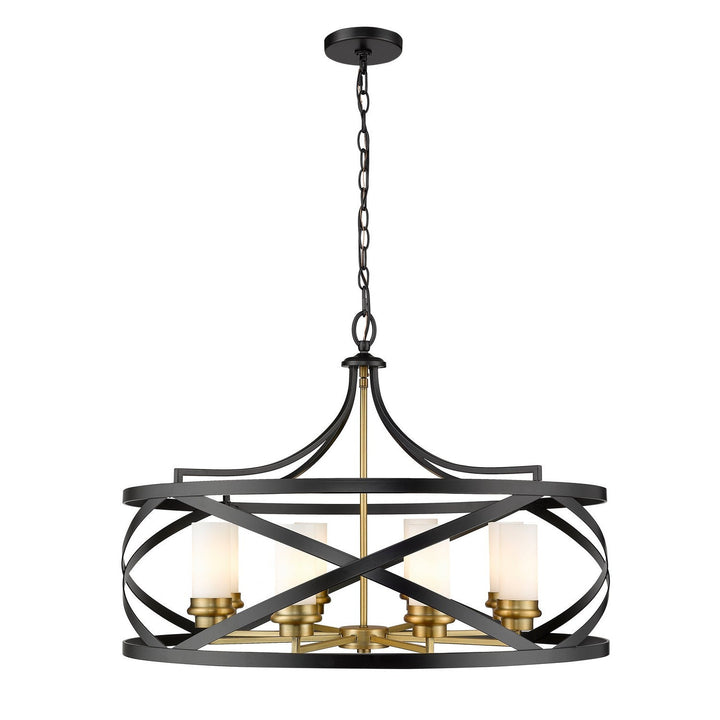 Z-Lite Malcalester 481P30-MB-OBR Chandelier Light - Matte Black / Olde Brass