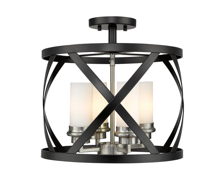 Z-Lite Malcalester 481SF15-MB-BN Ceiling Light - Matte Black / Brushed Nickel