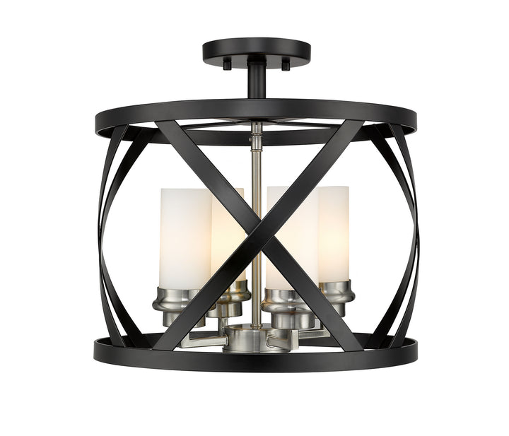 Z-Lite Malcalester 481SF15-MB-BN Ceiling Light - Matte Black / Brushed Nickel