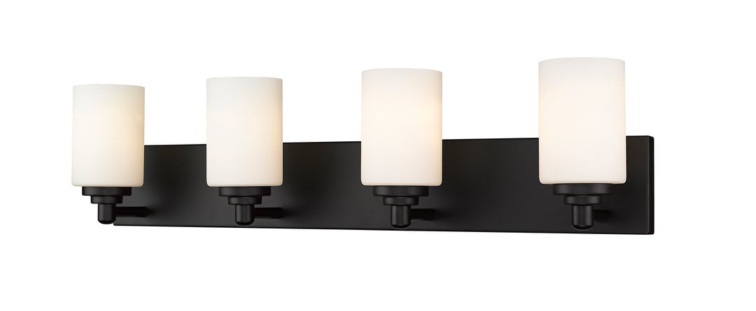 Z-Lite Soledad 485-4V-MB Bath Vanity Light 32 in. wide - Matte Black