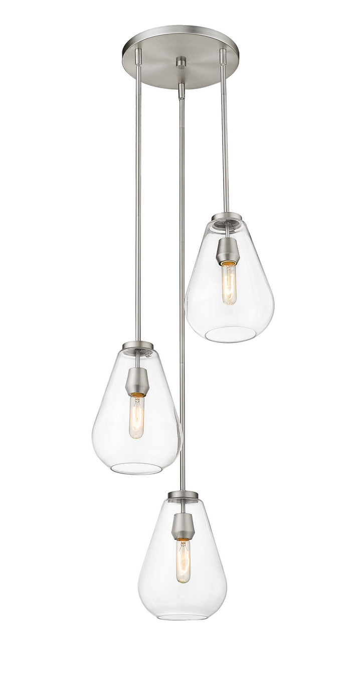Z-Lite Ayra 488P8-3R-BN Pendant Light - Brushed Nickel