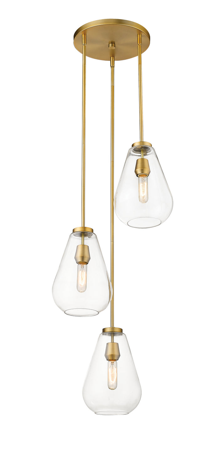 Z-Lite Ayra 488P8-3R-OBR Pendant Light - Olde Brass