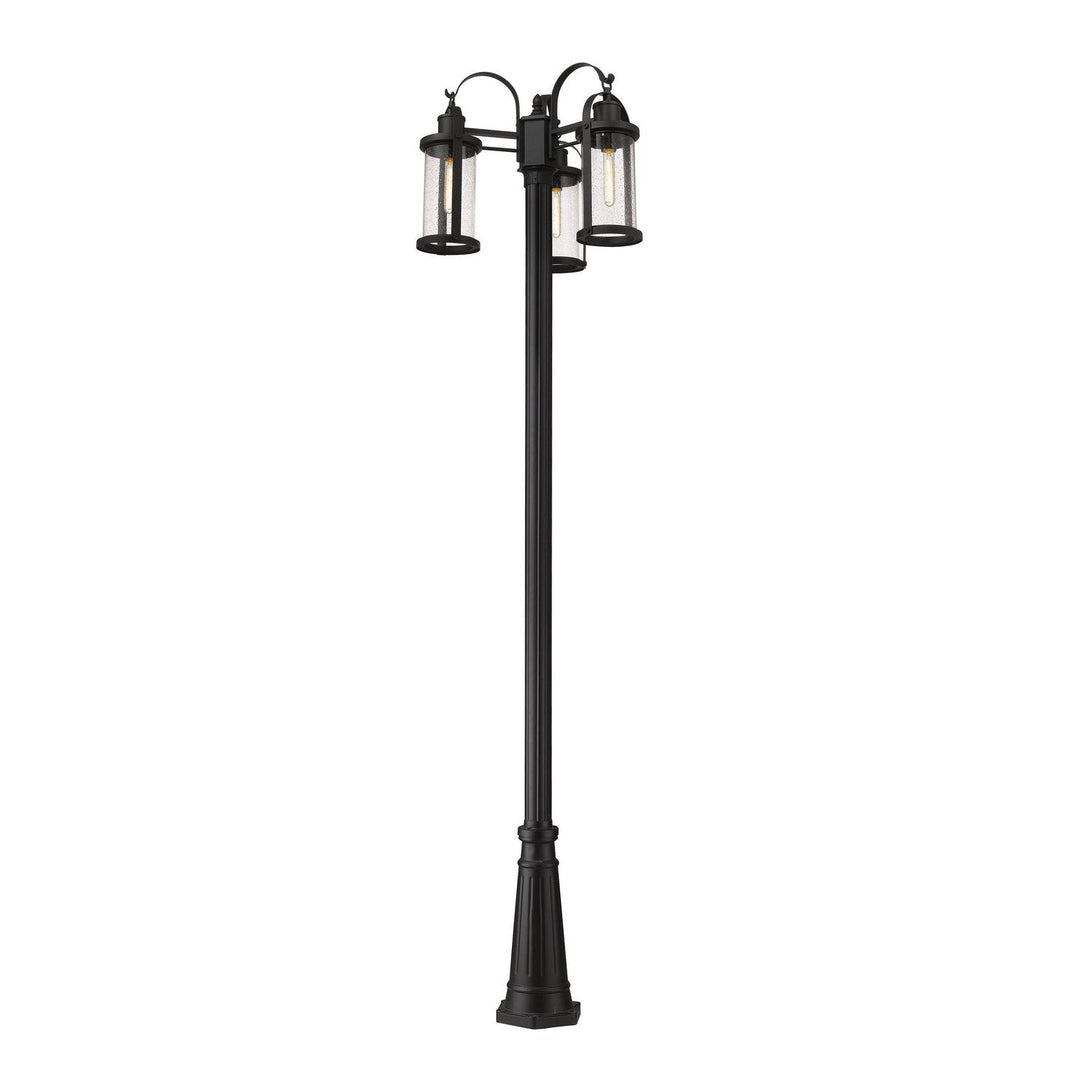Z-Lite Lighting 569MP3-519P-BK  Roundhouse Outdoor Black
