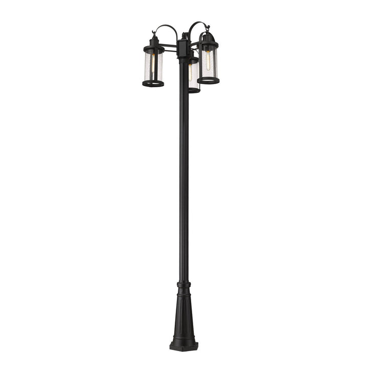 Z-Lite Lighting 569MP3-519P-BK  Roundhouse Outdoor Black