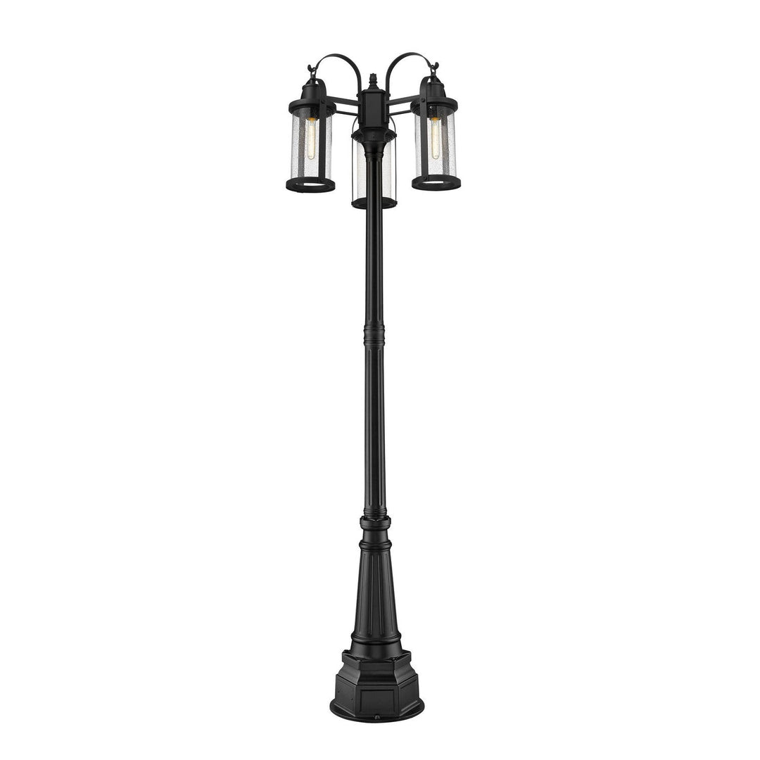 Z-Lite Lighting 569MP3-564P-BK  Roundhouse Outdoor Black