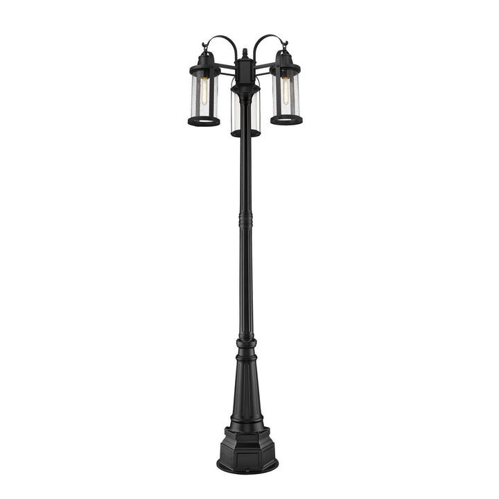 Z-Lite Lighting 569MP3-564P-BK  Roundhouse Outdoor Black