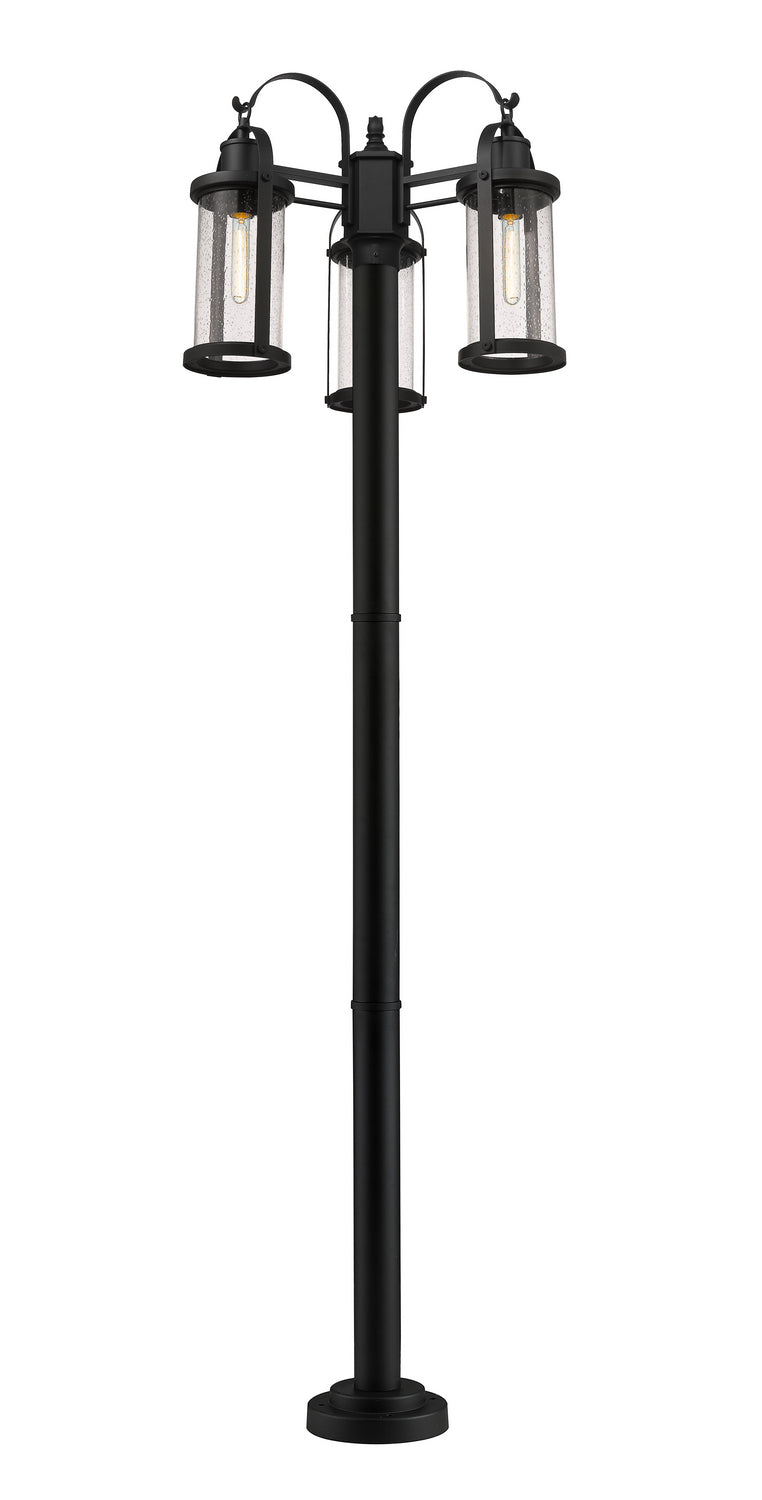 Z-Lite Lighting 569MP3-567P-BK  Roundhouse Outdoor Black