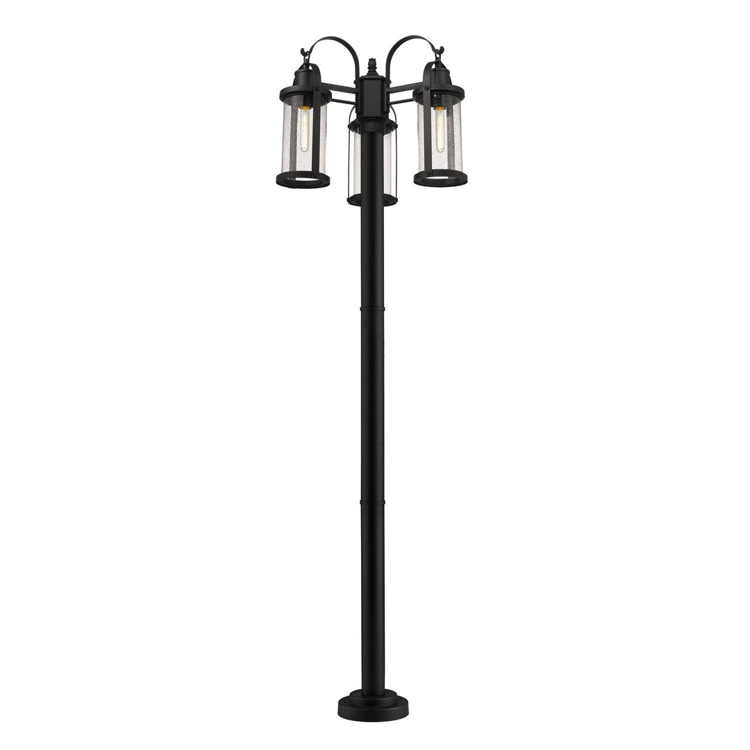 Z-Lite Lighting 569MP3-567P-BK  Roundhouse Outdoor Black