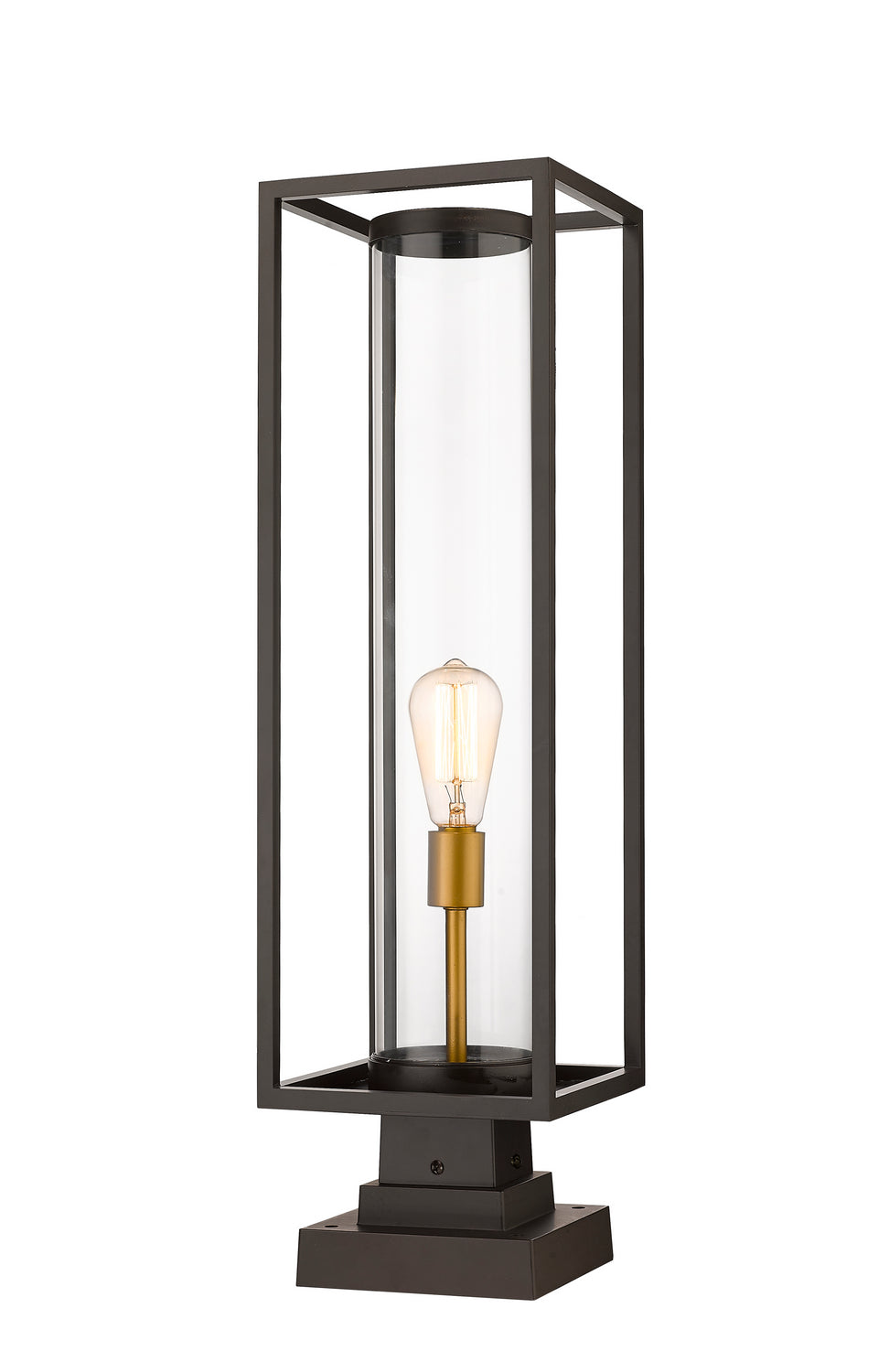 Z-Lite Lighting 584PHBS-SQPM-DBZ  Dunbroch Outdoor Deep Bronze/Outdoor Brass