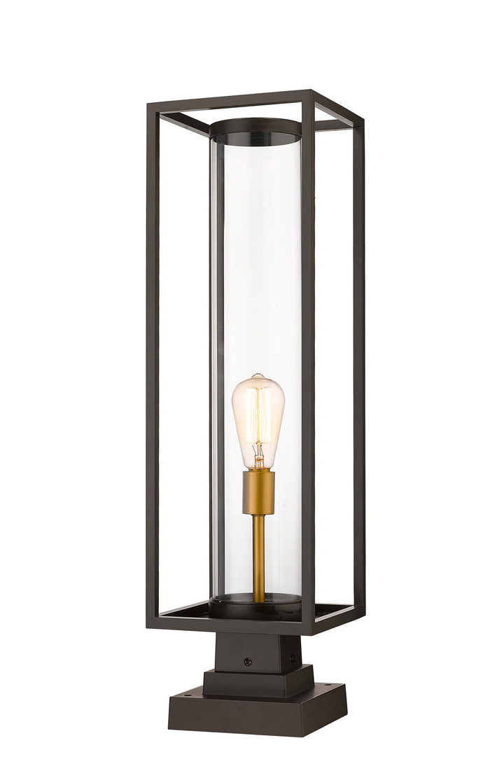 Z-Lite Lighting 584PHBS-SQPM-DBZ  Dunbroch Outdoor Deep Bronze/Outdoor Brass