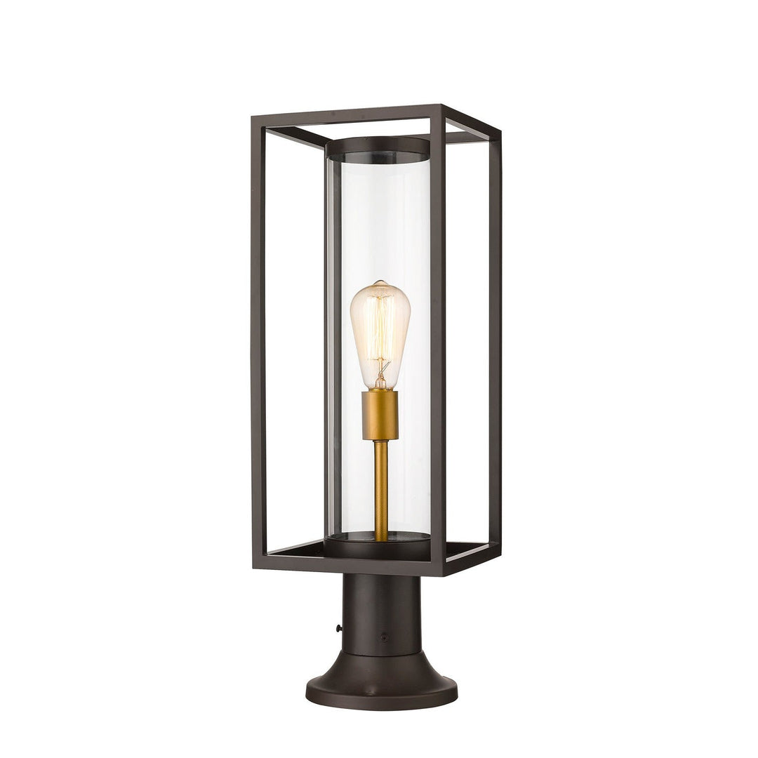 Z-Lite Lighting 584PHMR-553PM-DBZ  Dunbroch Outdoor Deep Bronze/Outdoor Brass