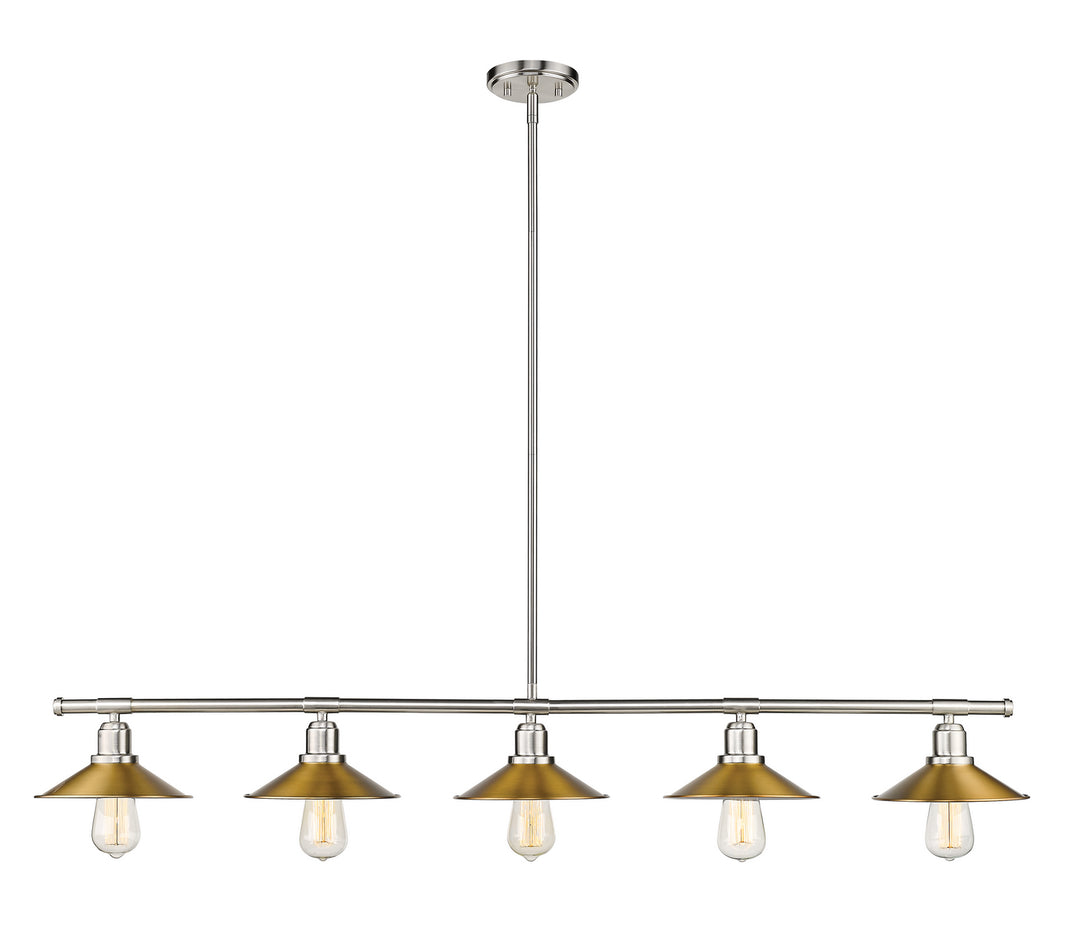 Z-Lite Casa 613-5L-BN+FB Pendant Light - Brushed Nickel