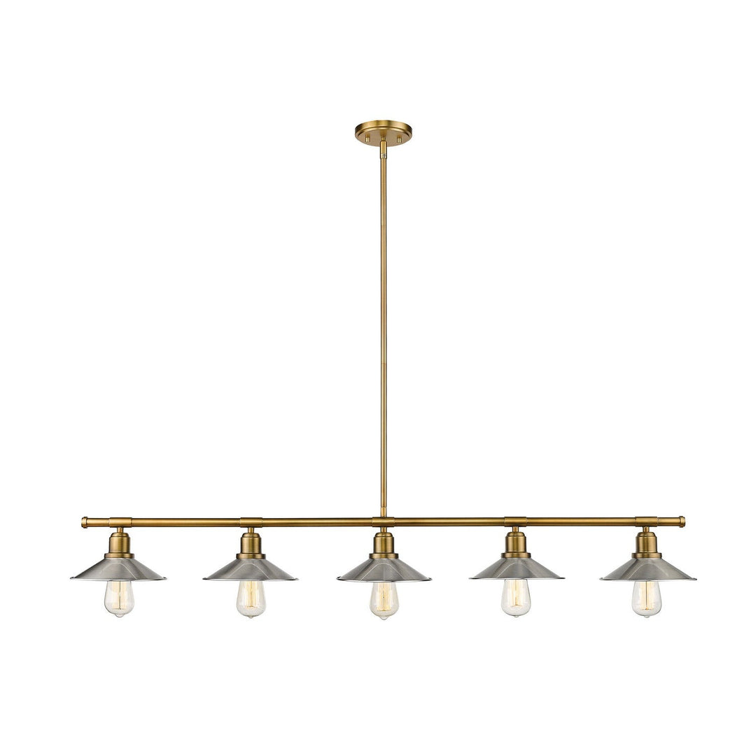 Z-Lite Casa 613-5L-FB+BN Pendant Light - Factory Brass