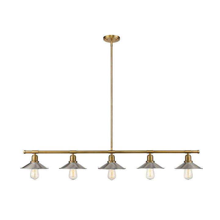 Z-Lite Casa 613-5L-FB+BN Pendant Light - Factory Brass