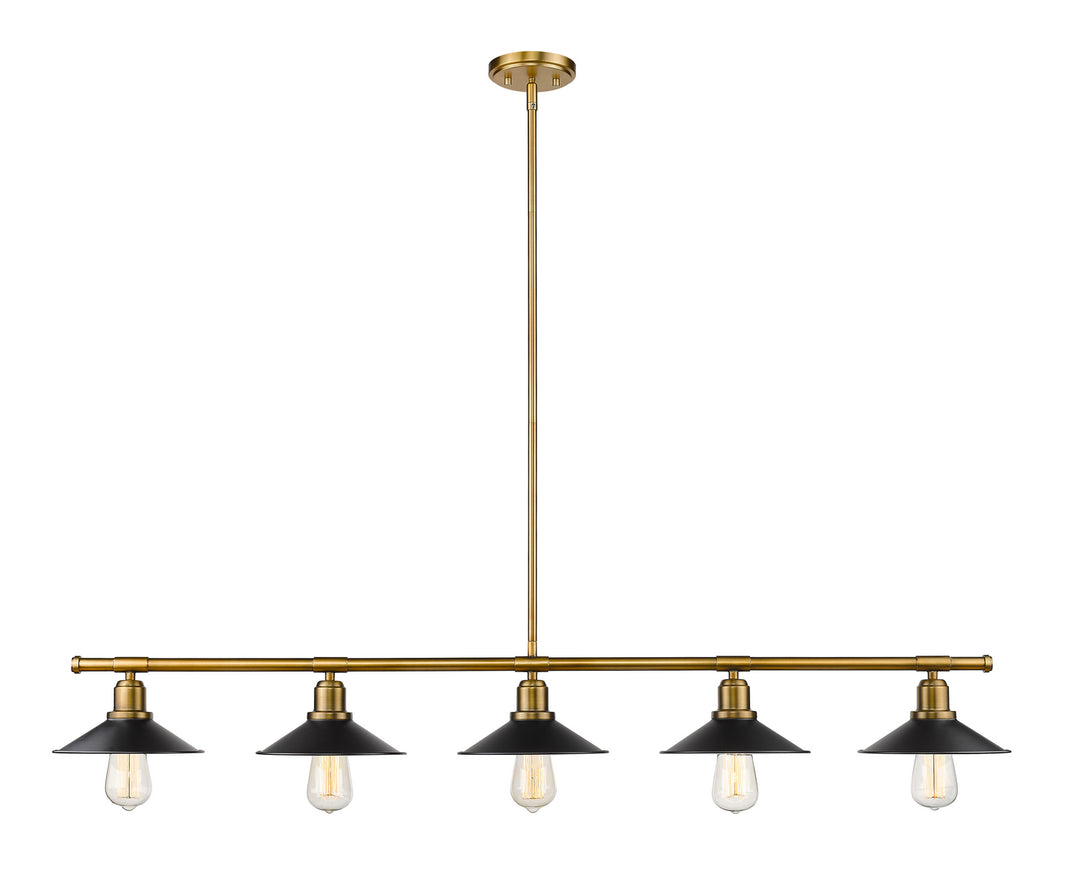 Z-Lite Casa 613-5L-FB+MB Pendant Light - Factory Brass