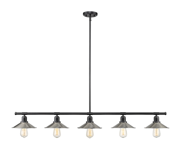 Z-Lite Casa 613-5L-MB+BN Pendant Light - Matte Black