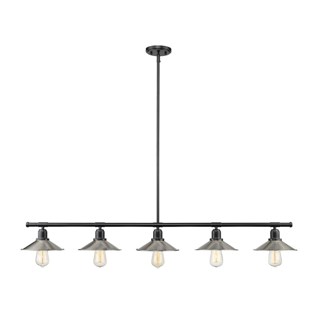 Z-Lite Casa 613-5L-MB+BN Pendant Light - Matte Black
