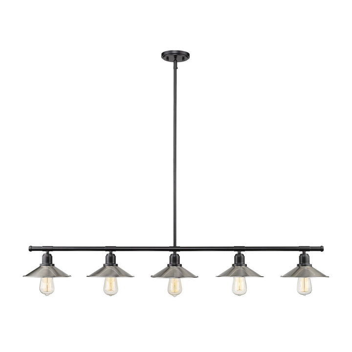 Z-Lite Casa 613-5L-MB+BN Pendant Light - Matte Black