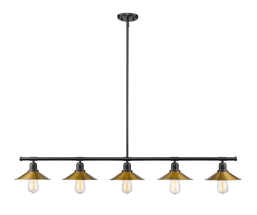Z-Lite Casa 613-5L-MB+FB Pendant Light - Matte Black