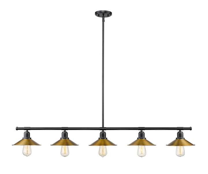 Z-Lite Casa 613-5L-MB+FB Pendant Light - Matte Black