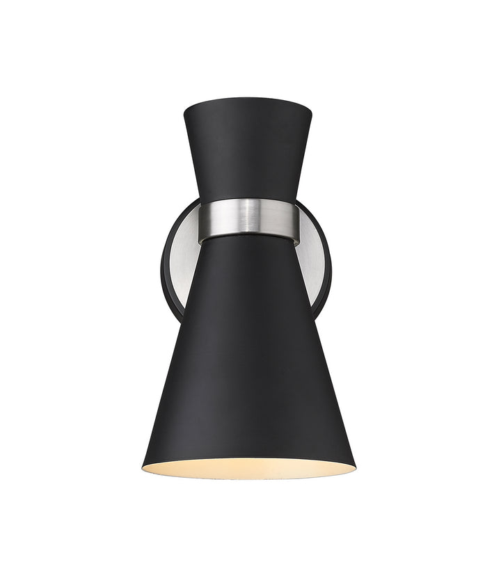 Z-Lite Soriano 728-1S-MB-BN Wall Sconce Light - Matte Black / Brushed Nickel