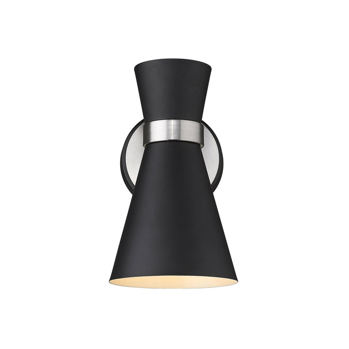 Z-Lite Soriano 728-1S-MB-BN Wall Sconce Light - Matte Black / Brushed Nickel