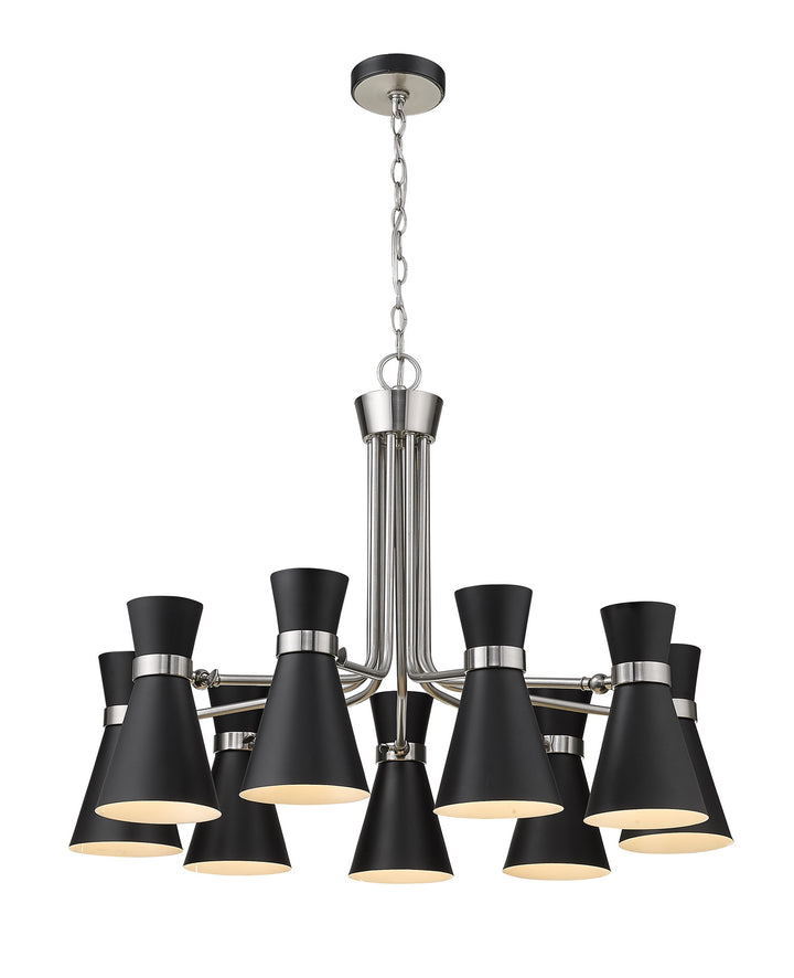 Z-Lite Soriano 728-9MB-BN Chandelier Light - Matte Black / Brushed Nickel