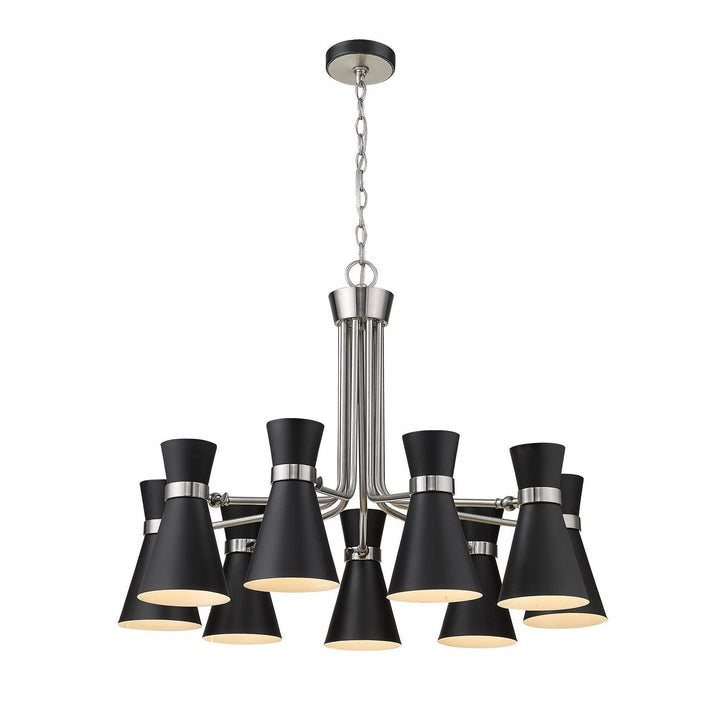 Z-Lite Soriano 728-9MB-BN Chandelier Light - Matte Black / Brushed Nickel