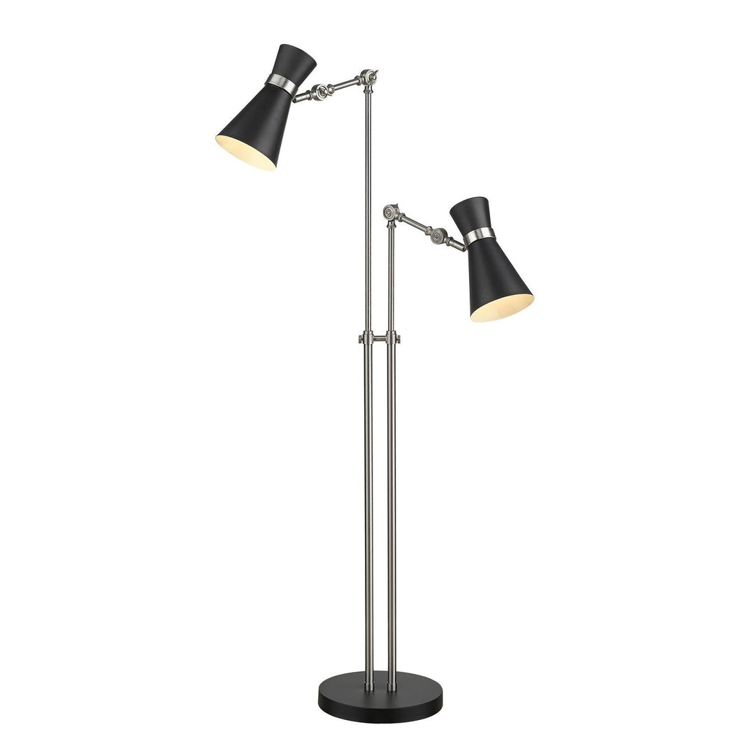 Z-Lite Lighting 728FL-MB-BN  Soriano Lamp Matte Black/Brushed Nickel