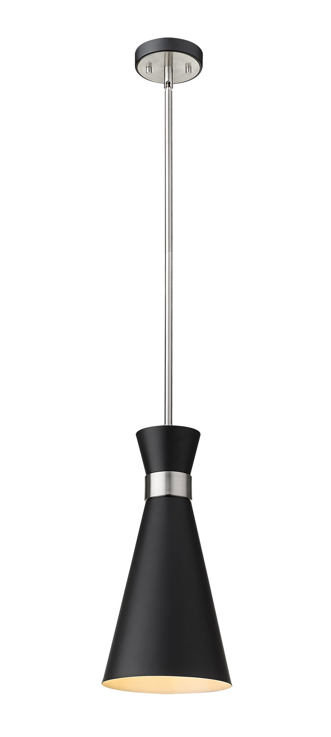 Z-Lite Soriano 728P8-MB-BN Pendant Light - Matte Black / Brushed Nickel