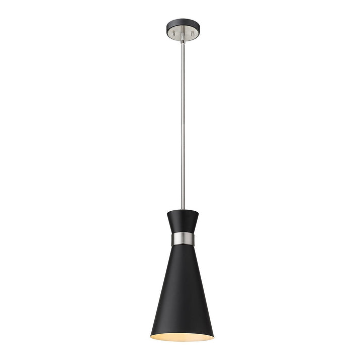 Z-Lite Soriano 728P8-MB-BN Pendant Light - Matte Black / Brushed Nickel