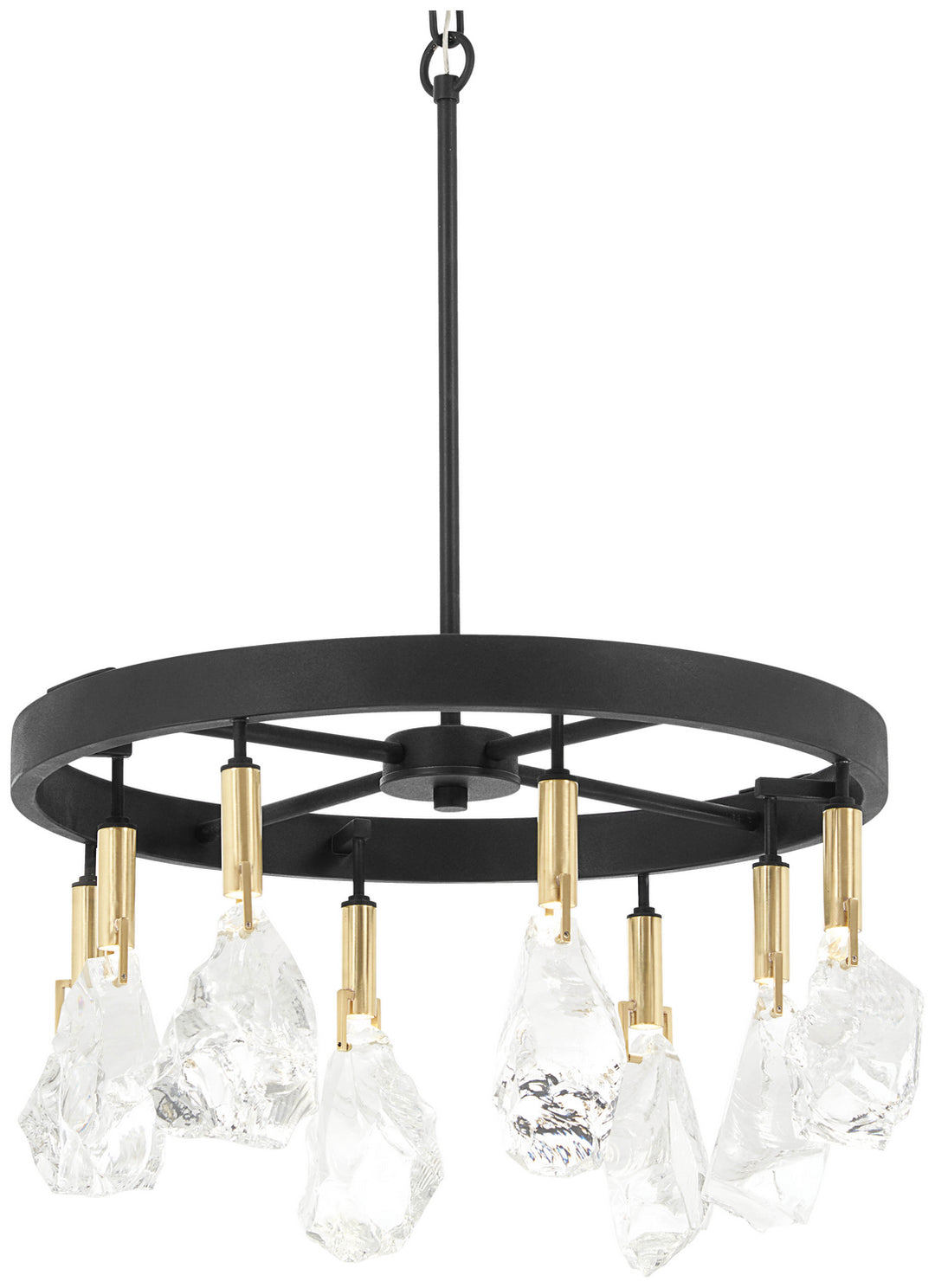 Metropolitan Rare Elements N7868-678-L Chandelier Light - Sand Coal W/ Vintage Brass