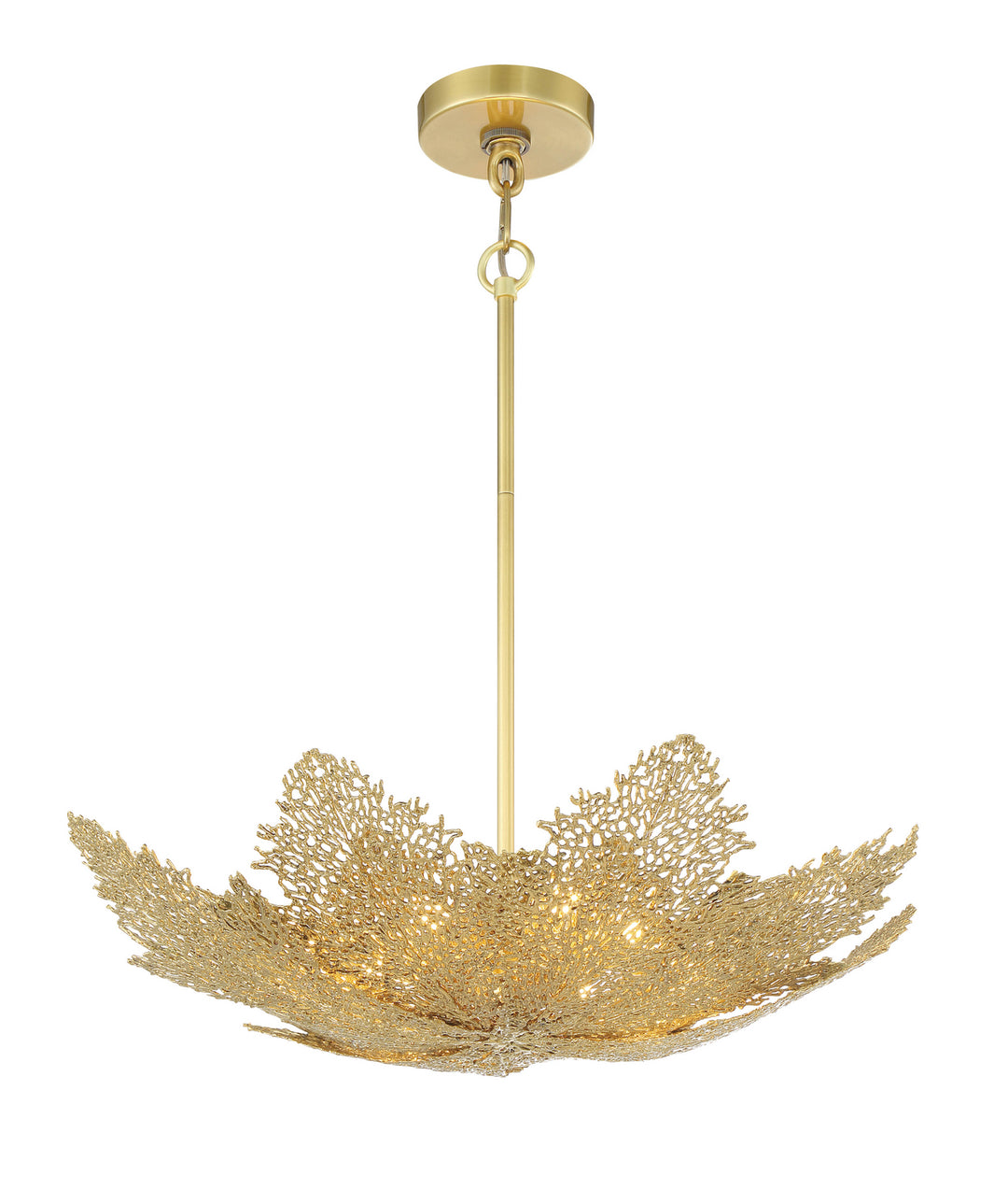 Metropolitan Evergold N7888-750-L Pendant Light - India Gold W/ Vintage Brass