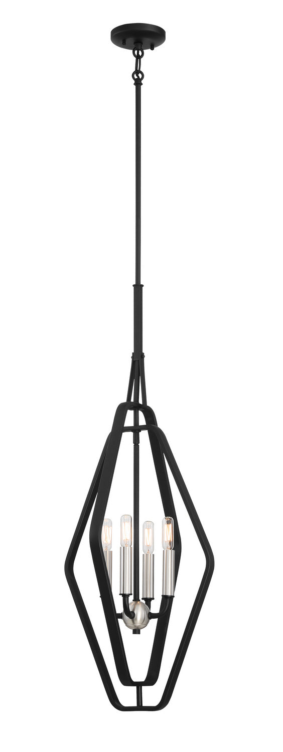 George Kovacs Traveler P1494-712 Pendant Light - Sand Coal & Brushed Nickel