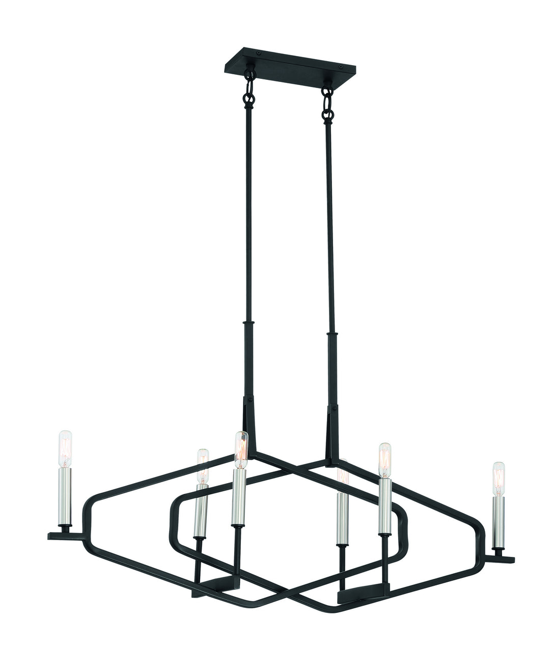 George Kovacs Traveler P1496-712 Pendant Light - Sand Coal & Brushed Nickel