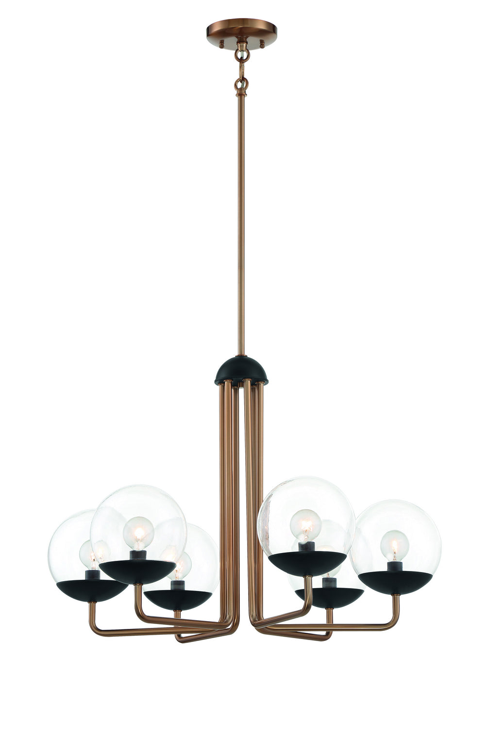 George Kovacs Outer Limits P1505-416 Chandelier Light - Painted Bronze W/Natural Brush