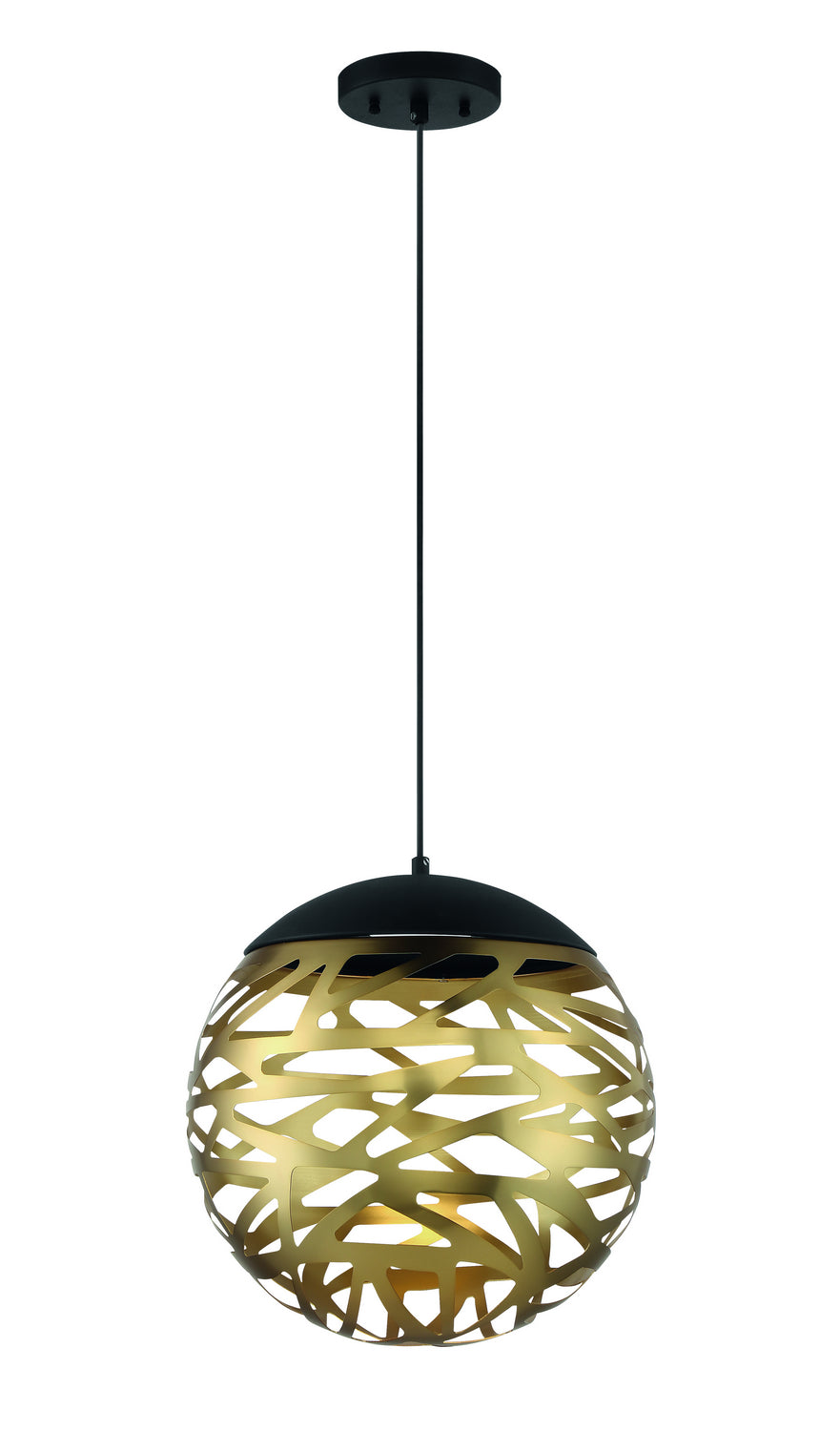 George Kovacs Golden Eclipse P934-688-L Pendant Light - Coal And Honey Gold