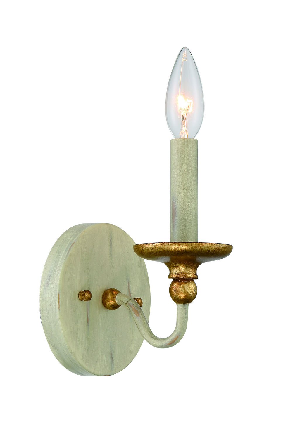 Minka-Lavery Westchester County 1041-701 Wall Light - Farm House White With Gilded G