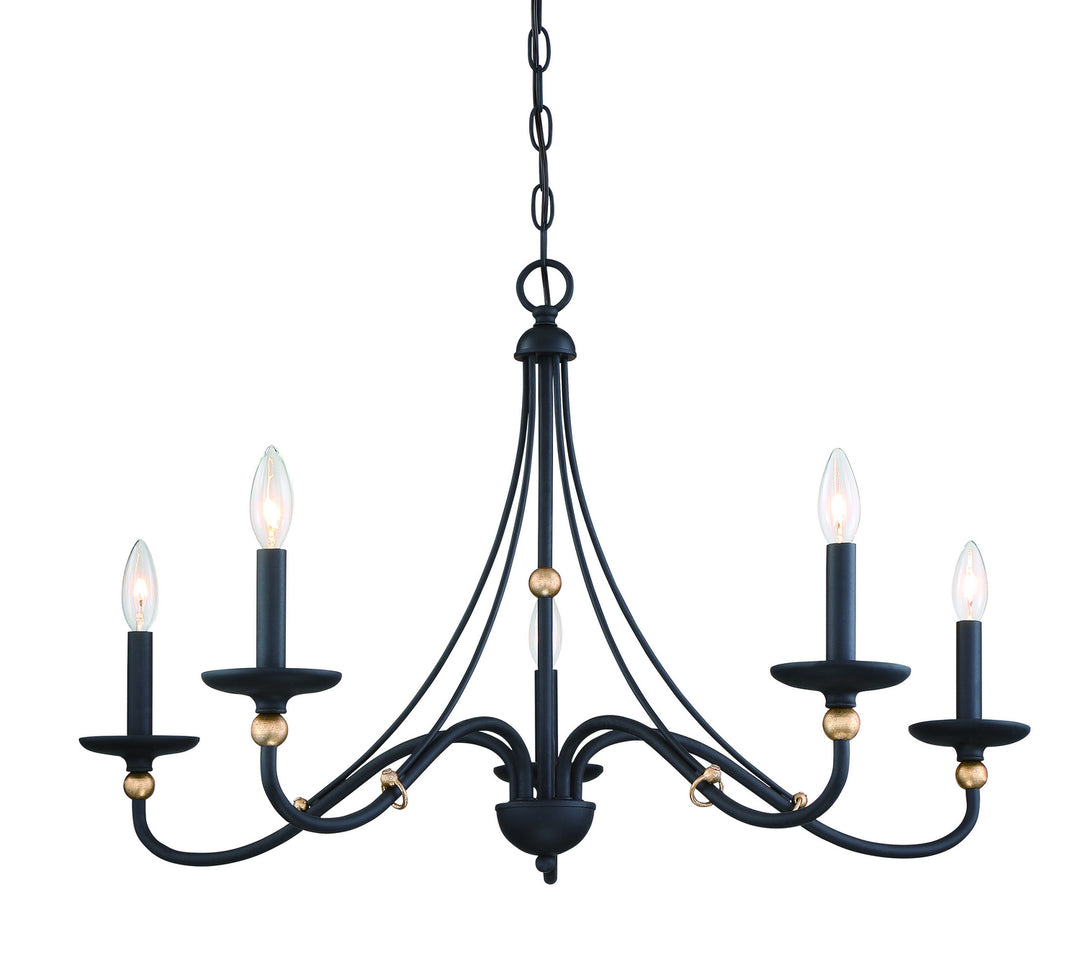 Minka-Lavery Westchester County 1044-677 Chandelier Light - Sand Coal With Skyline Gold Le