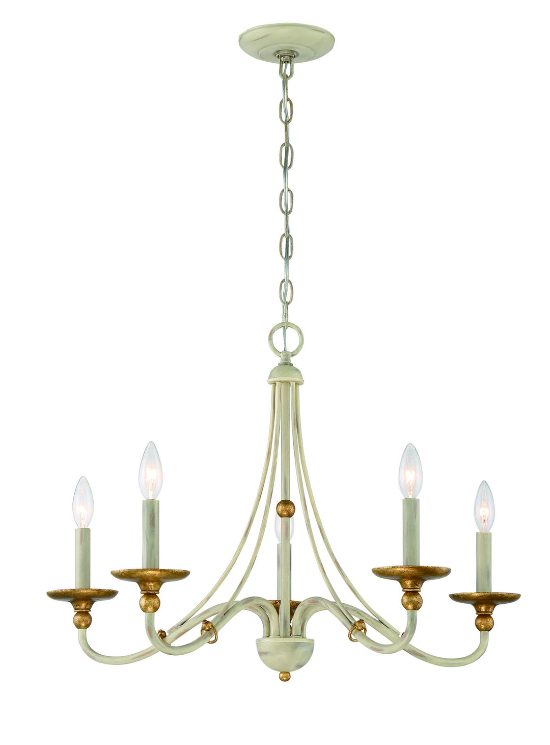 Minka-Lavery Westchester County 1044-701 Chandelier Light - Farm House White With Gilded G