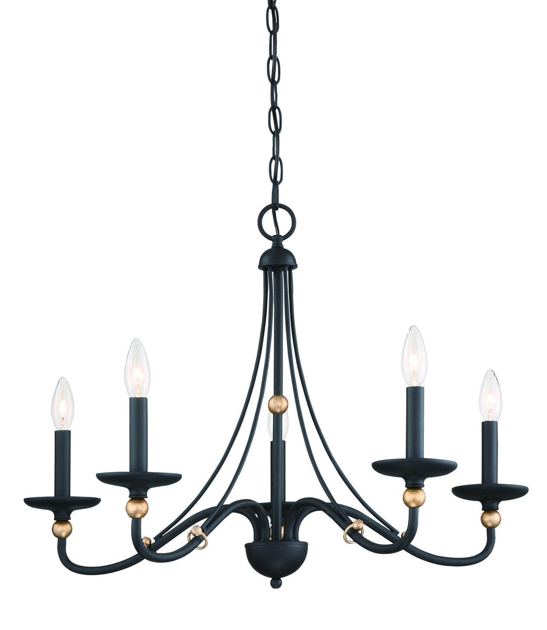 Minka-Lavery Westchester County 1045-677 Chandelier Light - Sand Coal With Skyline Gold Le