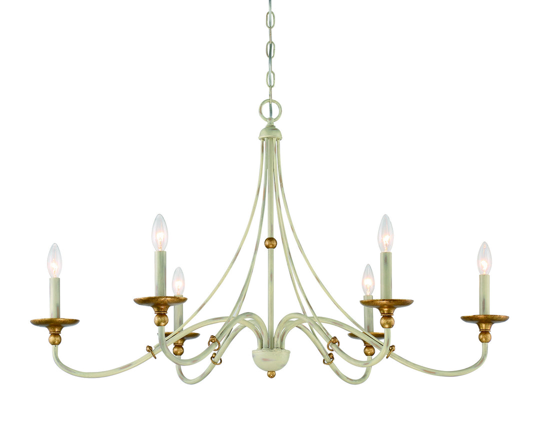 Minka-Lavery Westchester County 1046-701 Chandelier Light - Farm House White With Gilded G