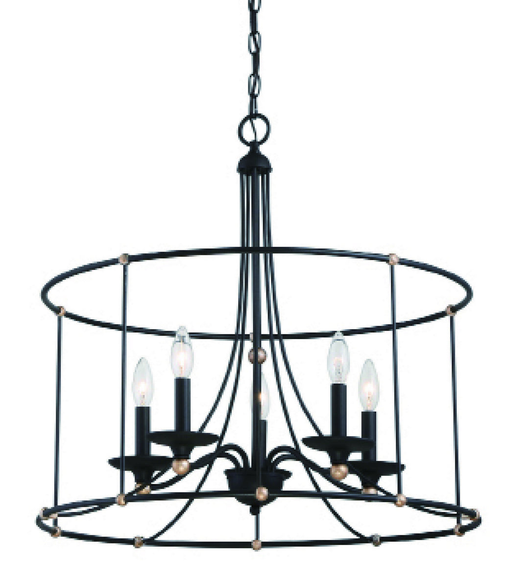 Minka-Lavery Westchester County 1047-677 Chandelier Light - Sand Coal With Skyline Gold Le