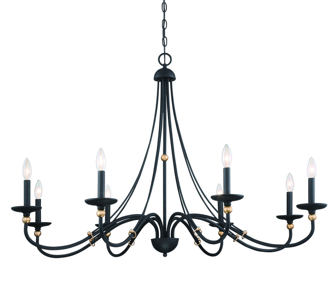 Minka-Lavery Westchester County 1048-677 Chandelier Light - Sand Coal With Skyline Gold Le