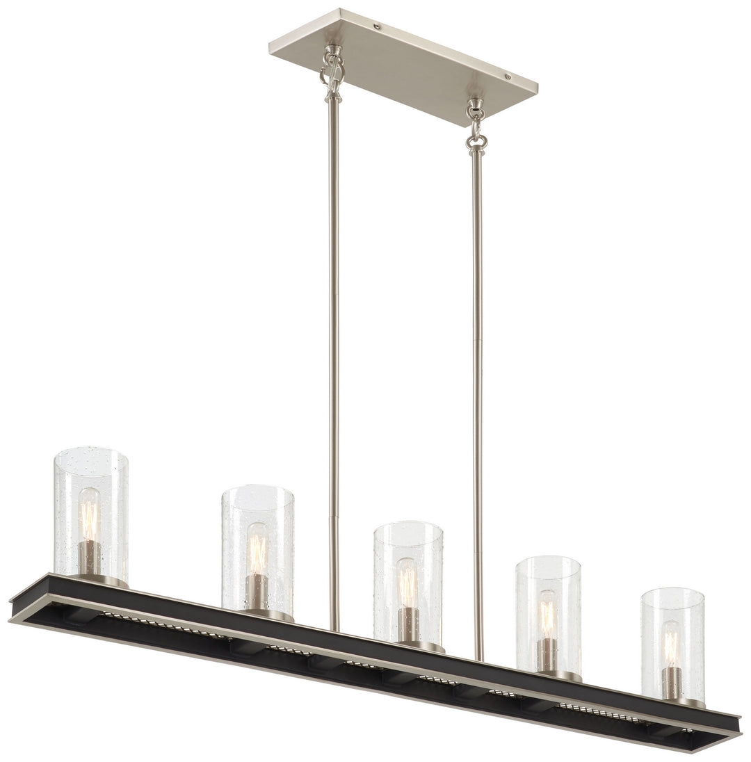 Minka-Lavery Cole'S Crossing 1055-691 Pendant Light - Coal With Brushed Nickel