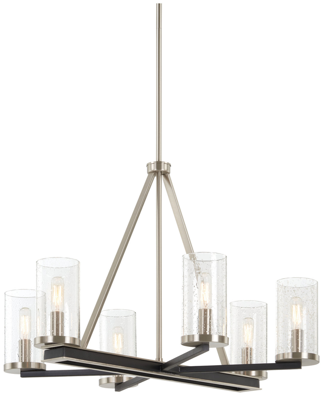 Minka-Lavery Cole'S Crossing 1056-691 Chandelier Light - Coal With Brushed Nickel