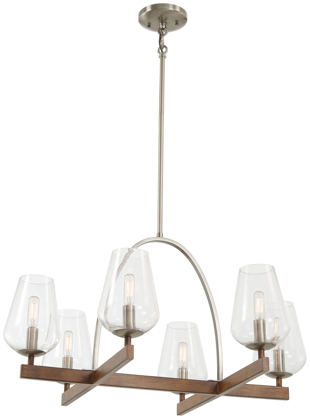 Minka-Lavery Birnamwood 1066-699 Chandelier Light - Koa Wood W/ Pewter