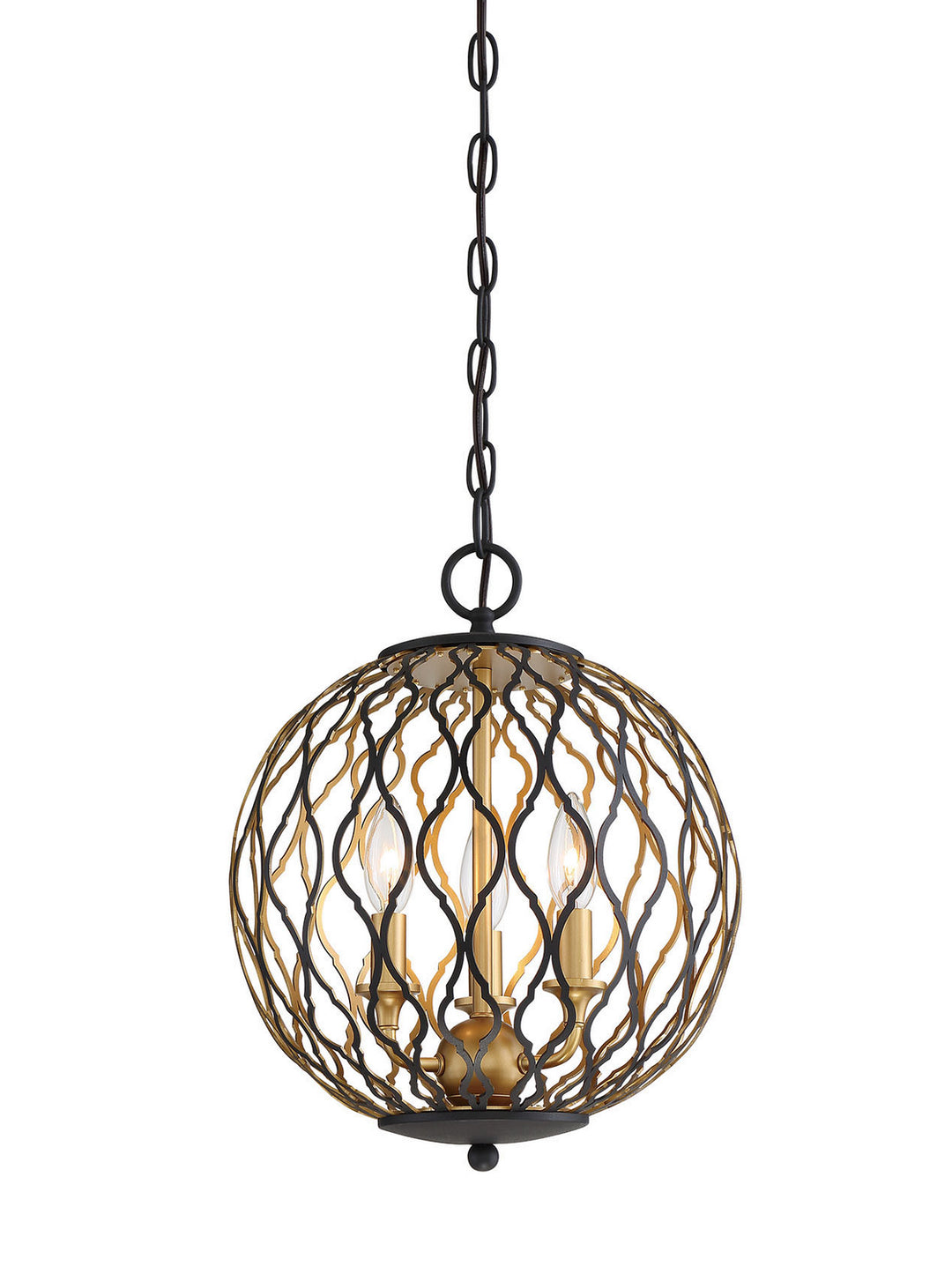 Minka-Lavery Gilded Glam 2403-680 Pendant Light - Sand Coal With Painted And Pla