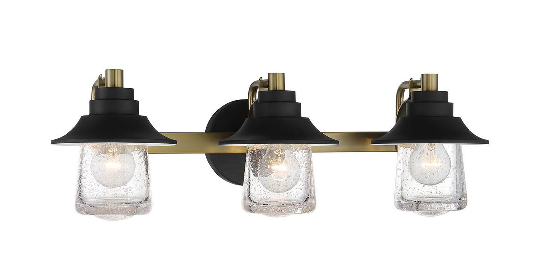 Minka-Lavery Westfield Manor 4893-685 Bath Vanity Light 25 in. wide - Sand Coal W/ Soft Brass